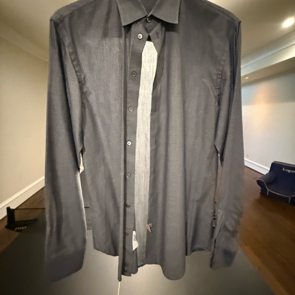 Emporio Armani Black Casual Button Down Shirt